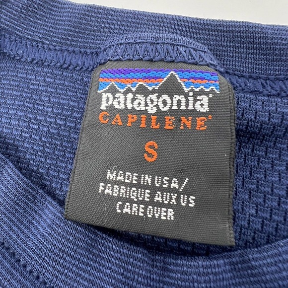 Vintage Patagonia‎ Capilene Blue Shirt Long Sleeve USA Made Men’s Size Small - Picture 4 of 7